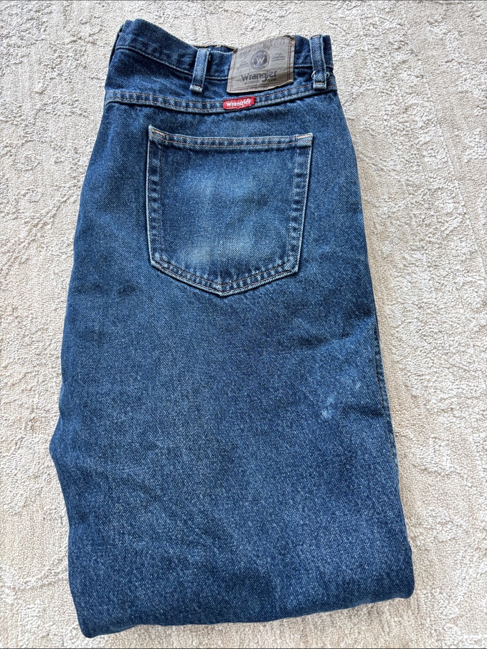 Wrangler Men’s Dark Blue Straight Fit Jeans Size 40x32 Regular Fit